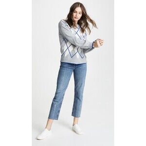 Cupcakes and Cashmere Women's Indy long sleeve Sweater in Heather Grey M $160